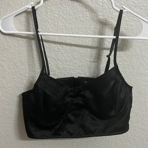 Pretty little thing black cropped tank